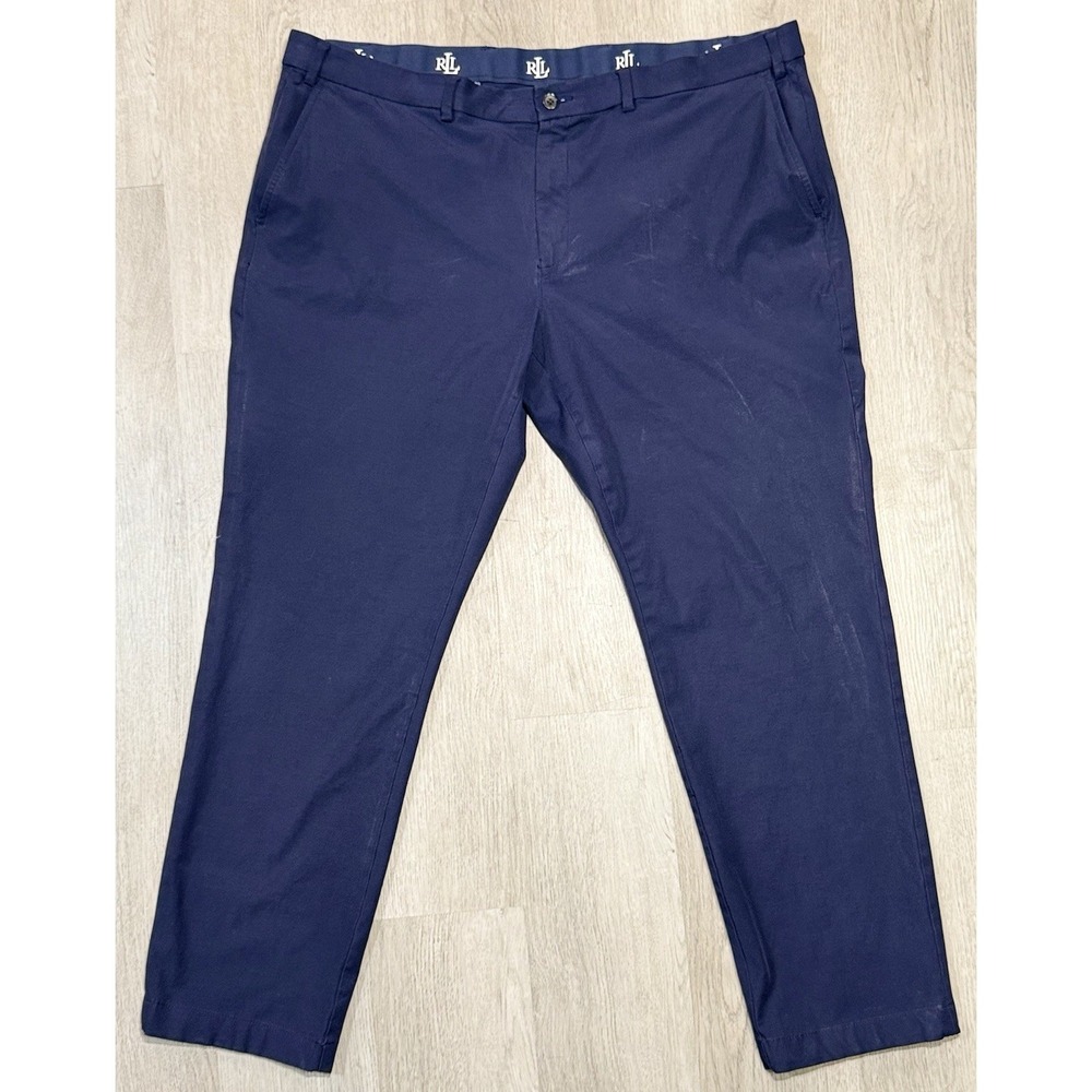 Polo Ralph Lauren Chino Pants 40x30 Stretch Straight Fit Preppy Navy Blue